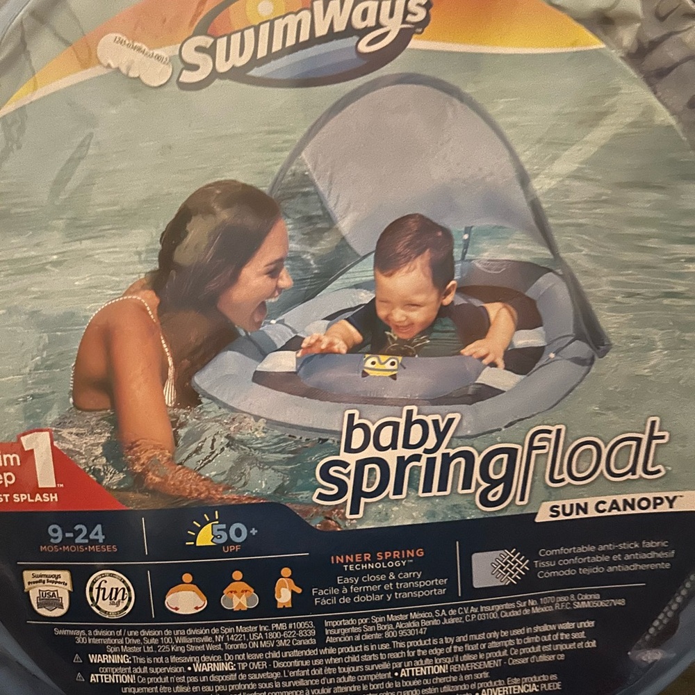 SwimWays Baby Spring Float Sun Canopy - Blue